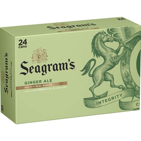 Seagrams Ginger Ale Cans 12 Fl Oz 24 Pack Soft Drinks Valli