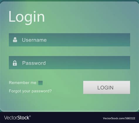 Login Interface Username And Password Royalty Free Vector