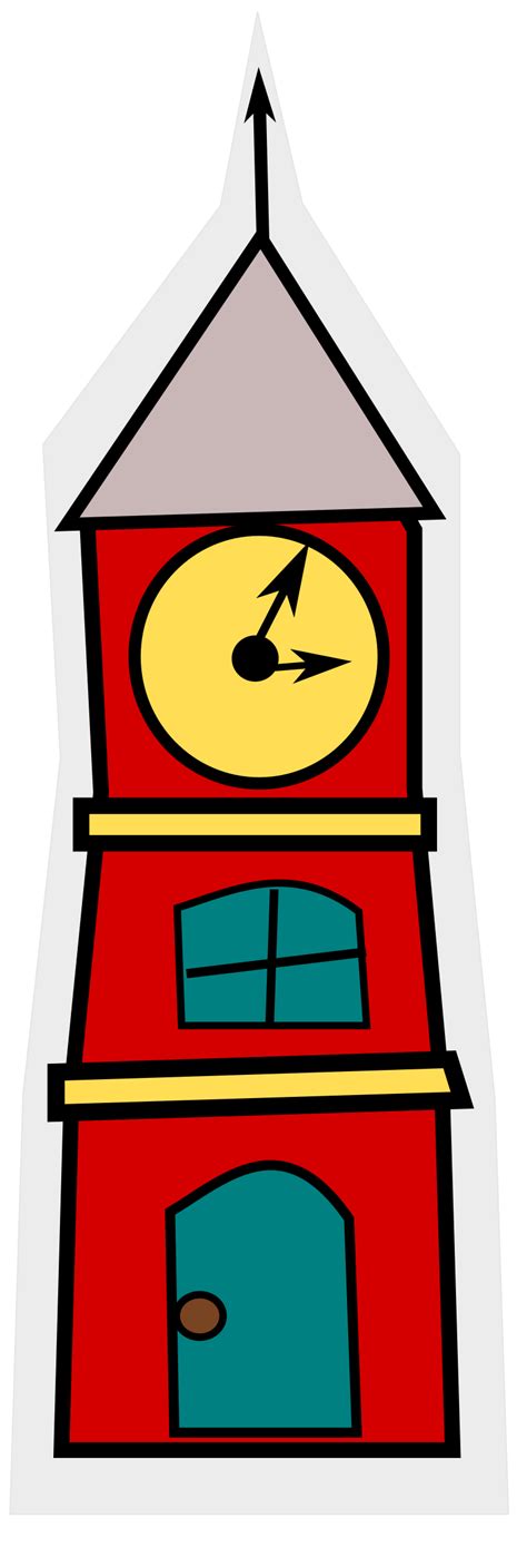 Clipart Cartoon Tower With A Clock Clipart Best Clipart Best
