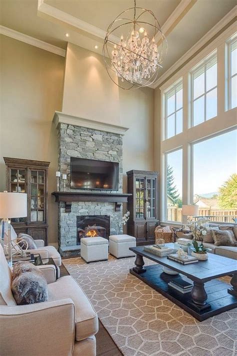 55 Luxury Living Rooms With Stone Fireplaces Page 8 Of 52