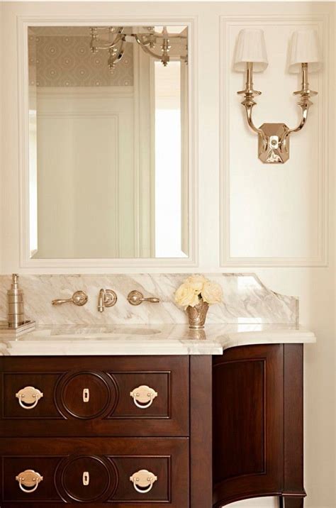 Custom Vanity Luxury Powder Room Bathroom Design Elegant Bathroom