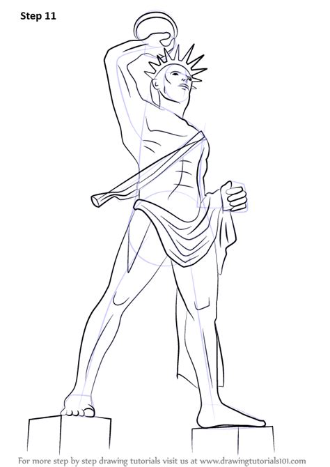 Step By Step How To Draw Colossus Of Rhodes