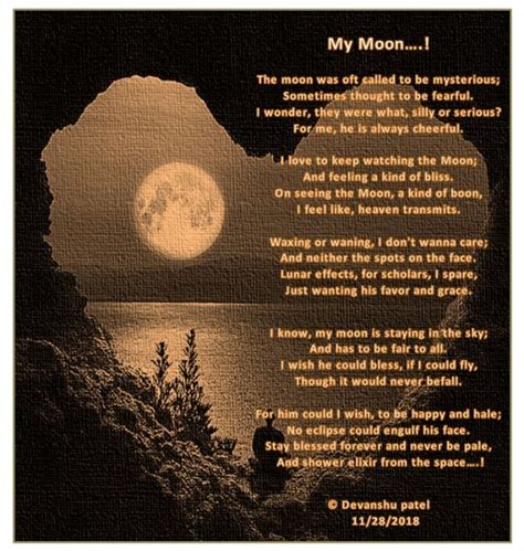 My Moon Poem By Devanshu Patel Poem Hunter