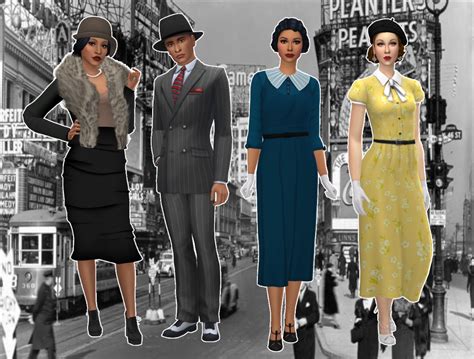 Mmcc Lookbooks Decade Lookbook 1930s Part 2 The Sims Sims Cc Op