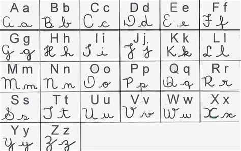 Alfabeto Maiúsculo E Minúsculo Em Letra Cursiva Para Imprimir