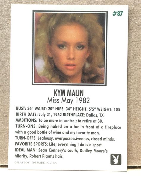 Mavin PLAYBOY TRADING CARDS MS MAY 1982 KYM MALIN 85 86 87