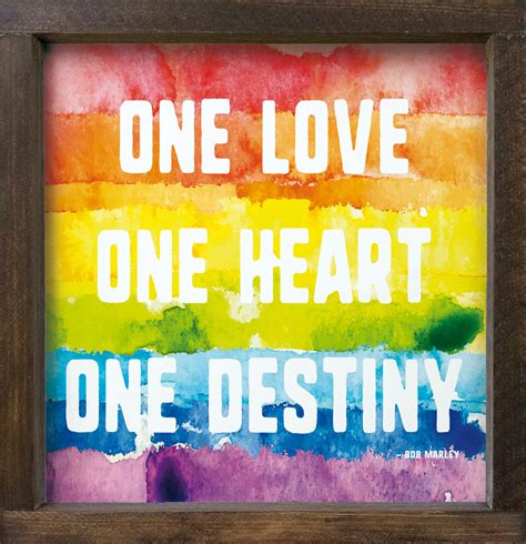 Wood Framed Sign One Love One Heart One Destiny Country Marketplace