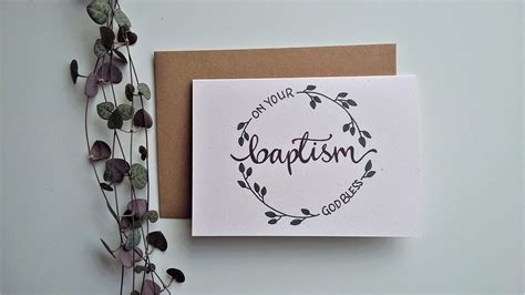 Baptism Greeting Card On Your Baptism Etsy