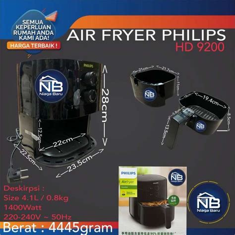 Jual Philips Premium Airfryer Hd9200 Air Fryer Philips Hd 9200 Di