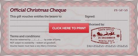 Fun Blank Cheque Template Jumbo Christmas T Cheques The Home Of Big Presentation Cheques