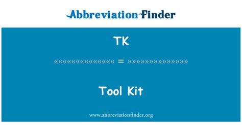 Definição De Tk Kit De Ferramentas Tool Kit