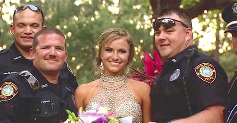 Police Escort Daughter Of Fallen Officer To Prom