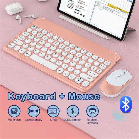 Wireless Bluetooth Keyboardandmouse Set 10 Inch Keyboards Mice Kit For