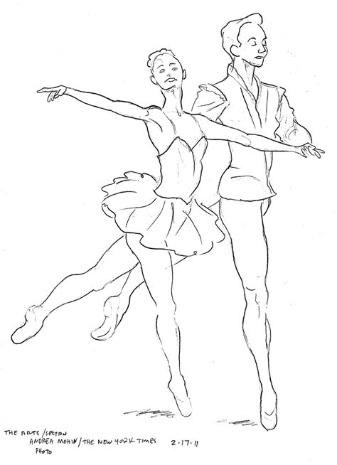 Ballet Dancer Coloring Pages Sketch Coloring Page