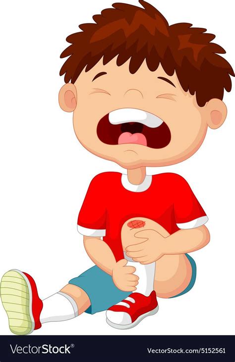 Little boy crying vector image on (มีรูปภาพ) | งานฝีมือ ...