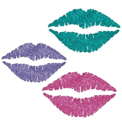 11 Glitter Kiss Lips Clipart Set For Unlimited Personal And Etsy