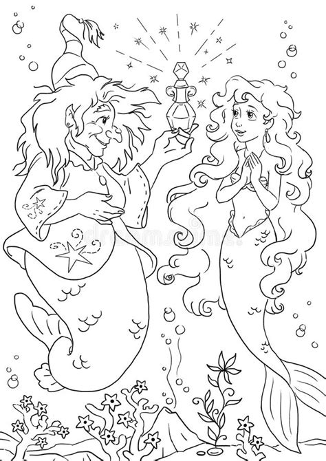 New excellent disney ursula coloring pages contemporary example. Little Mermaid And Sea Witch Stock Illustration ...