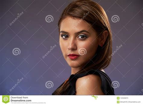Headshot Of Pretty Woman Stock Image Image Of Adult 123493673
