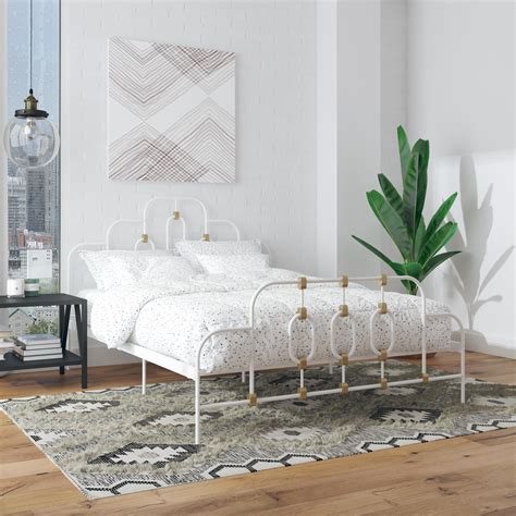 Metal frames are the simplest and include low wheels. Novogratz Boutique Olivia Metal Bed, Queen Size Frame ...