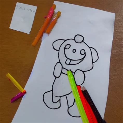 A Childs Drawing Of A Fumo Plush Stable Diffusion Openart