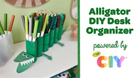 Alligator Diy Desk Organizer Toilet Paper Roll Crafts Crayola Ciy