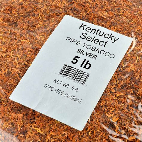 Kentucky Select Silver Ultra Light Pipe Tobacco 5 Lb Bag Tobacco Stock