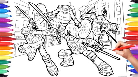 The teenage mutant ninja turtles, like many animated cartoon stories and characters, were first introduced in comic book form, and from there merchandising of the tmnt's eventually brought them. TEENAGE MUTANT NINJA TURTLES Coloring Pages for Kids ...