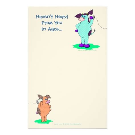 Havent Heard From You In Ages Stationery Zazzle