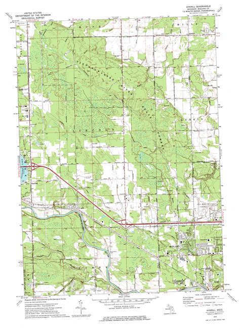 Averill Topographic Map 124000 Scale Michigan