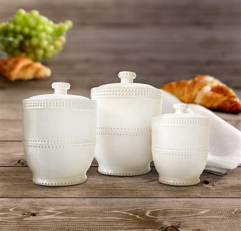 American Atelier Bianca Bead Canister Set Of 3 Shopstyle Countertop