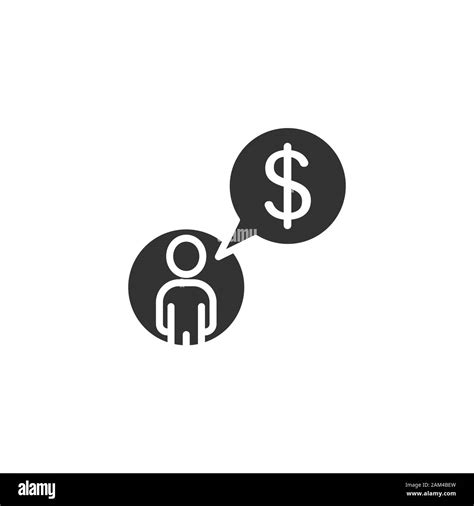 People With Money Icon In Flat Style Investor Vector Illustration On