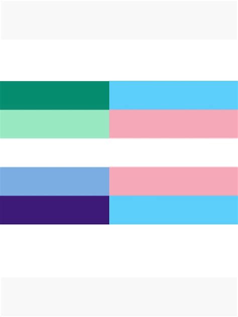 Mlm And Trans Pride Flag Sticker By Blueboy Redbubble