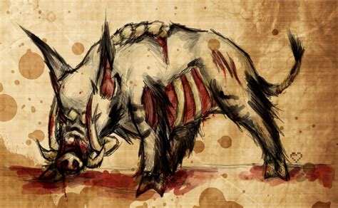 Zombie Boar D By Repent Harlequin On Deviantart