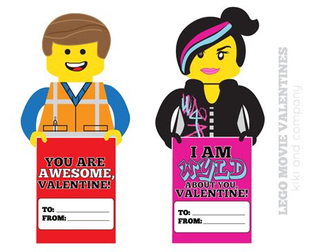 Some of our other favorite valentine's crafts are pink glitter slime and since valentine's day is coming up, i thought i'd make some of our own valentines coloring pages for them to color and send off to their. Free Lego Movie Valentines {free printable} - Kiki & Company