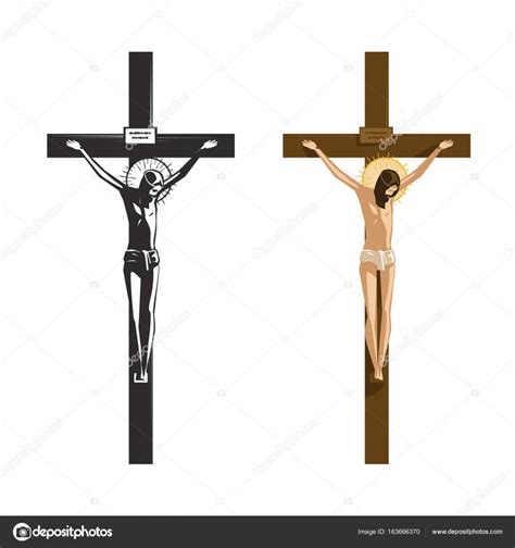 Crucifixion Of Jesus Christ Religion Christianity Symbol Vector Illustration Stock Vector