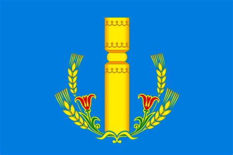 Bolugursky Amga Rayon In Yakutia Flag Vector Image