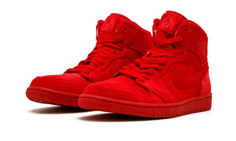 Air Jordan 1 Red Suede On Foot 332550 603