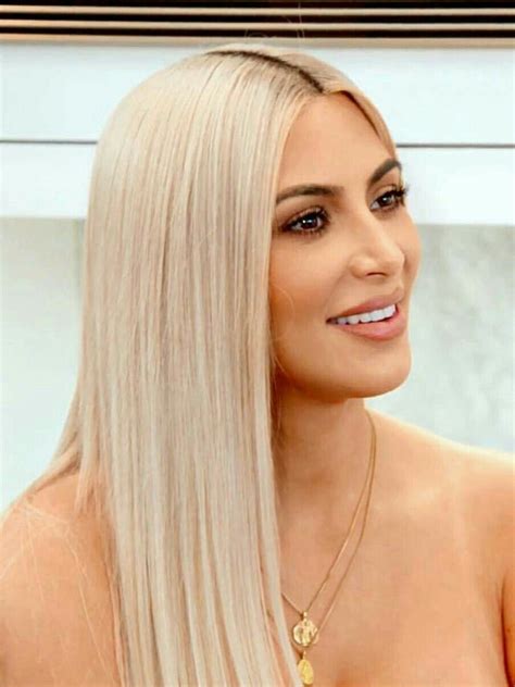 Pιnтereѕт Kamertsell ۰۪۫ Kim Kardashian Blonde Kardashian Hair Color Blonde Celebrity Hair
