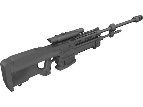 Halo Reach Sniper Rifle 3d Model 3dcadbrowser