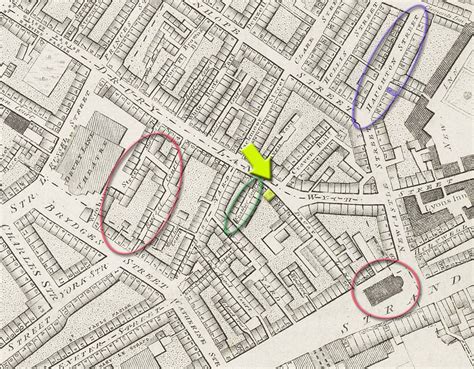 Drury Lane Neighborhood And Outskirts Map Early 1800s My Ancestors