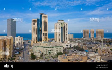 Capital Of Libya Tripoli Seafront Skyline View Stock Photo Alamy
