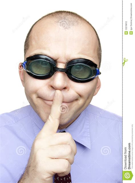 Crazy Businessman With Swimming Goggles Stock Photography Image 13379812