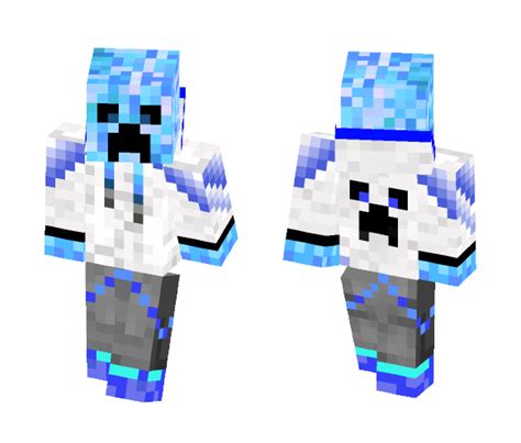 Get Blue Creeper In Creeper Vest Minecraft Skin For Free Superminecraftskins