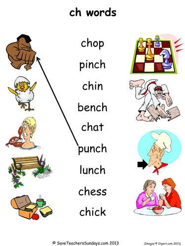 Play flashcards games to help you remember new words. ch phonics activities | Teaching Resources