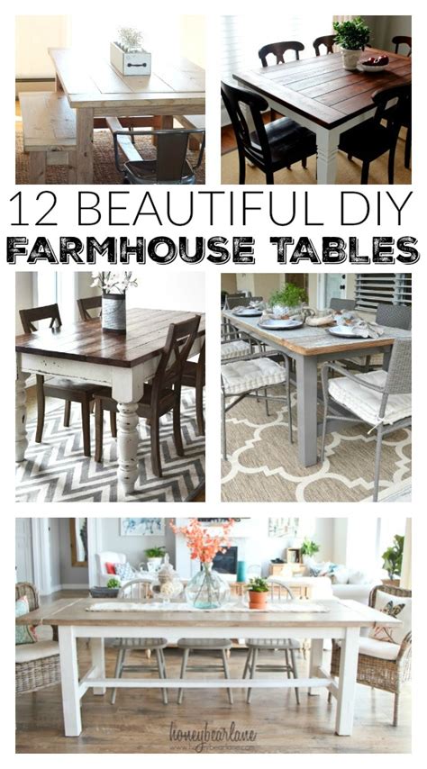 12 Beautifully Rustic Diy Farmhouse Tables Little House Of Four