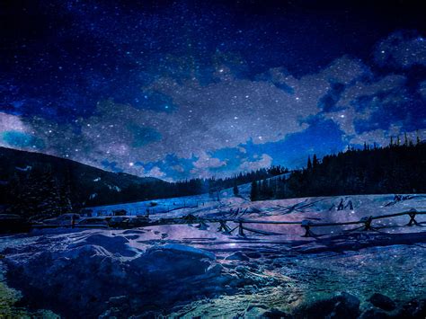 Starry Winter Night Mixed Media By Eileen Backman Fine Art America