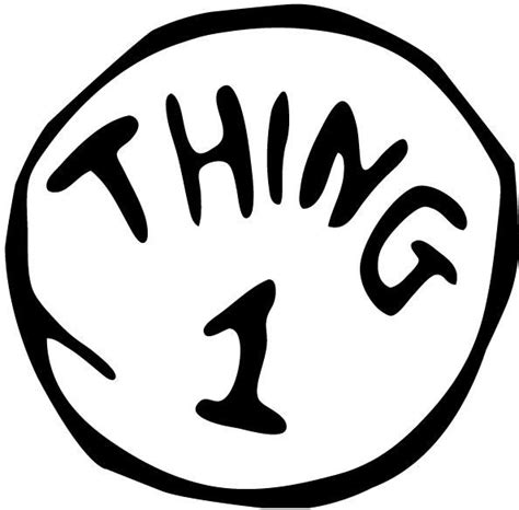 Thing 1 Large Image Download Vector About Thing 1 Logo Item 1