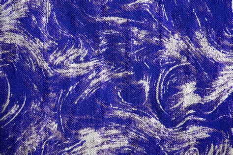 Fabric Texture With Royal Blue Swirl Pattern Picture Free Photograph