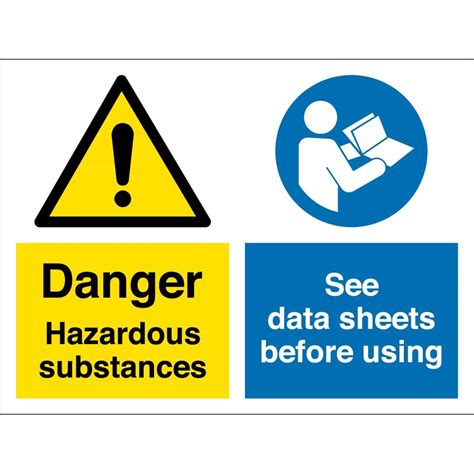 Hazardous Substances See Data Sheets Before Using Signs From Key Signs Uk