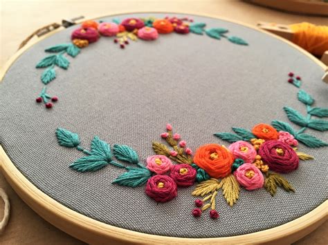 Hand Embroidery Floral Ring Pattern 20 Floral Embroidery Patterns